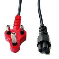 Microworld Ded Clover 1.8M Power Cable for Computers - High-Quality Computer Power Supply with durable red and black connectors