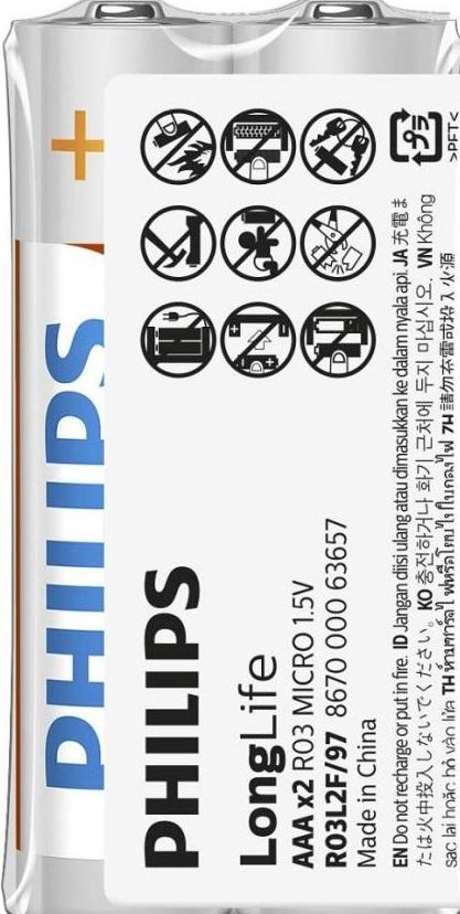 LONGLIFE BATTERY AAA 2 PACK