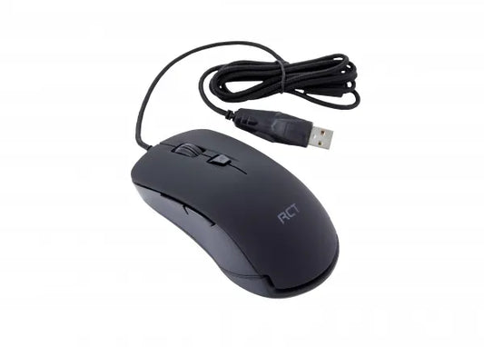 RCT Optical USB Mouse Black 3200 DPI - Wired