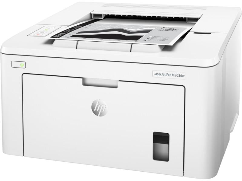 PRE-Loved HP LaserJet Pro M203DW - Compact Wireless Laser Printer, Reliable for efficient home or office printing.