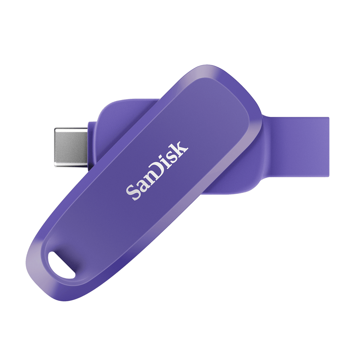SanDisk Phone Drive for Android Purple Opulence flash drive front view