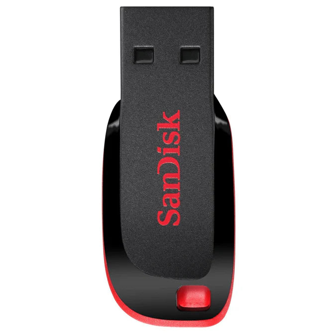 SanDisk Cruzer Blade 32GB USB 2.0 Flash Drive – Compact Type-A Drive, Black/Red | SDCZ50-032G-B35