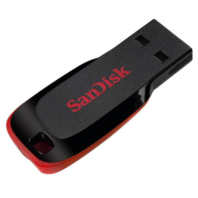 SanDisk Cruzer Blade 32GB USB 2.0 Flash Drive – Compact Type-A Drive, Black/Red | SDCZ50-032G-B35