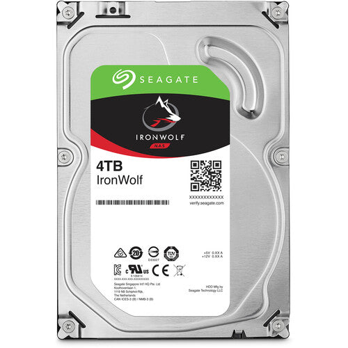 Seagate IronWolf 4TB NAS Internal Hard Drive – 3.5" SATA III, 5400RPM, CMR, 256MB Cache, 24/7 Use for NAS