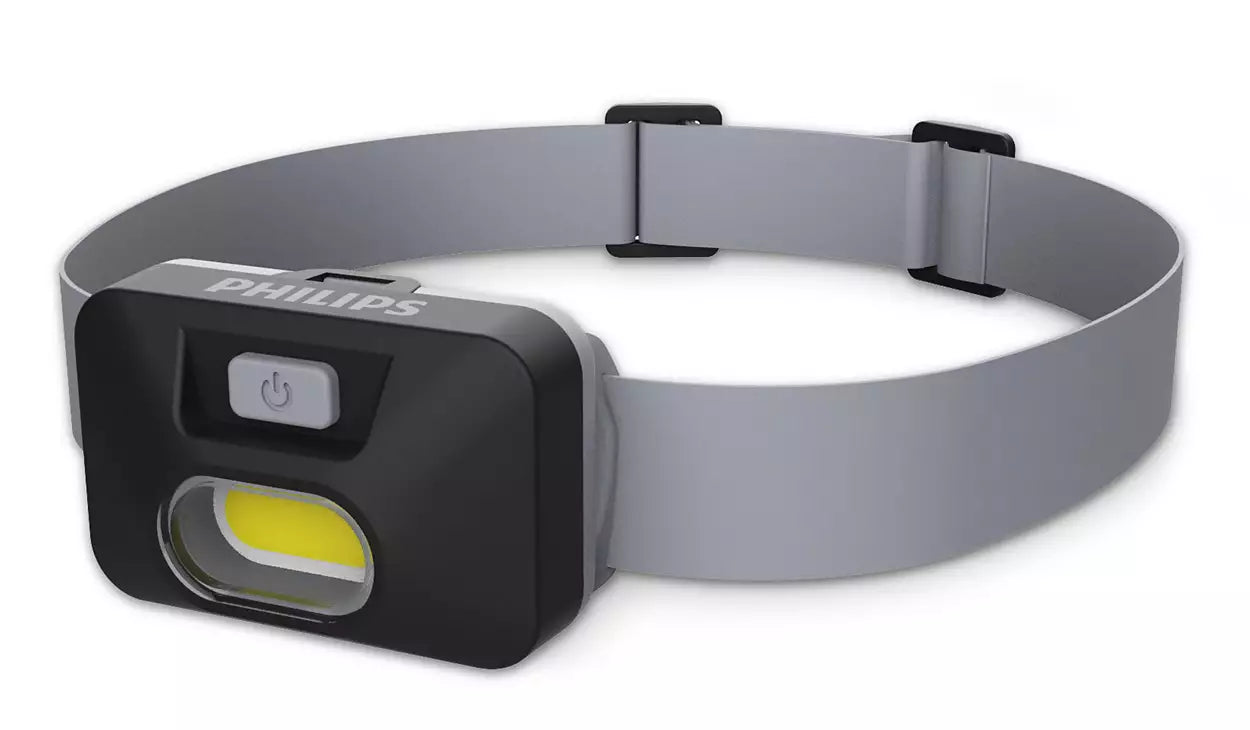 Philips Entry-Level LED Headlamp – Lightweight, Adjustable design for hands-free lighting during outdoor activities.