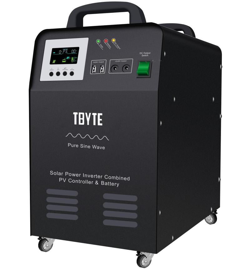 TBYTE 1000W Power Inverter with 12V 100Ah Battery – Pure Sine Wave for Home offers reliable off-grid power solutions.