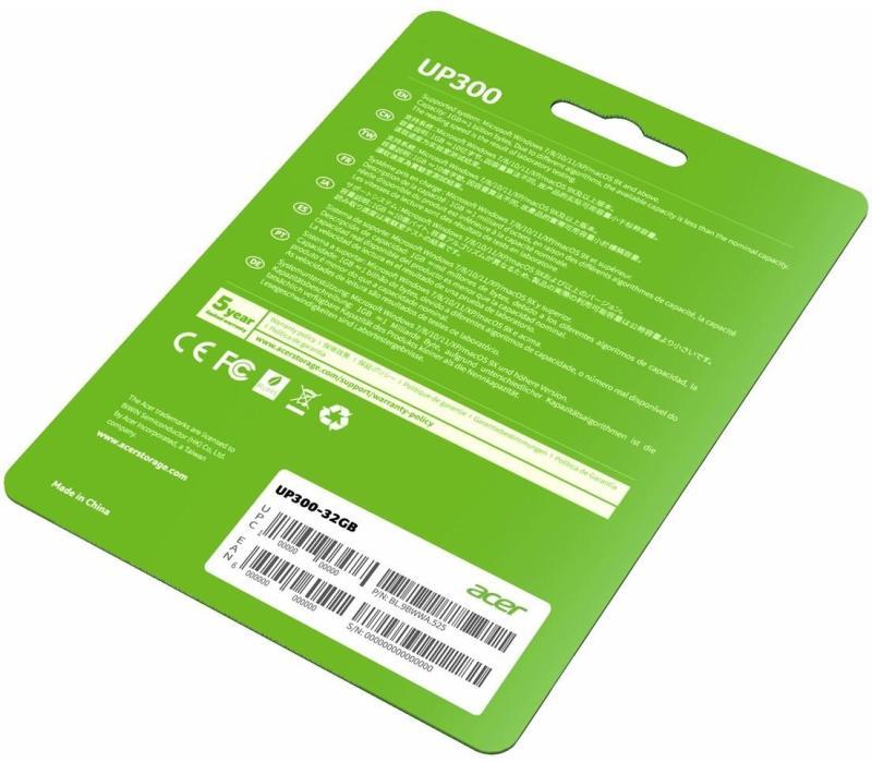 Acer USB 3.2 Gen 1 Flash Drive 32GB – High-Speed Portable Data Storage Device in Sleek Black, perfect for quick data transfer.