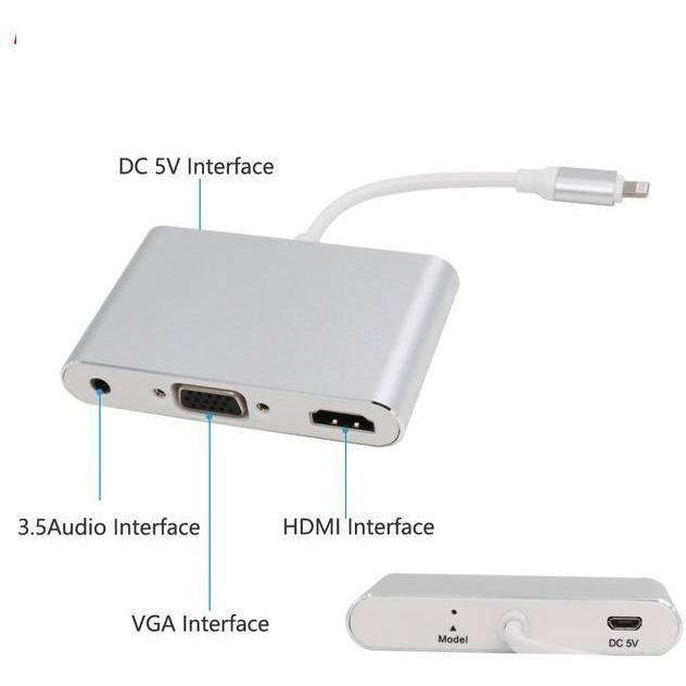 Lightning to HDMI/VGA/Audio Adapter Cable