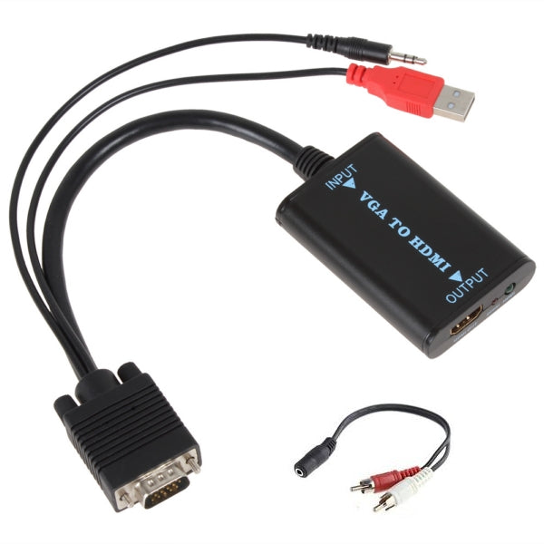 MALE VGA TO FEMALE HDMI MALE USB + AUDIO