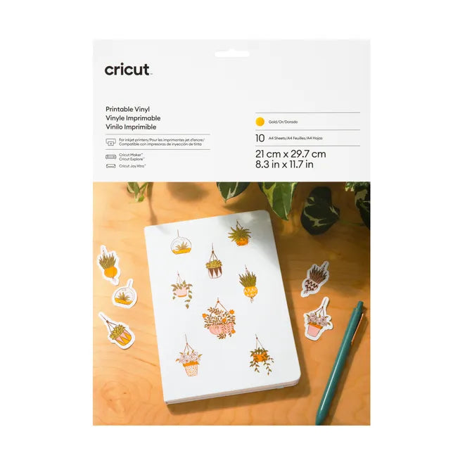 2010364 - Cricut Printable Vinyl Gold 10 sheets 21x29.7cm