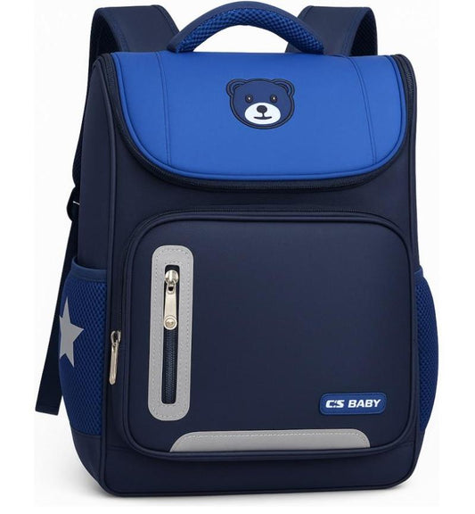CS Baby Kids School Backpack with Reflectors Navy and Black