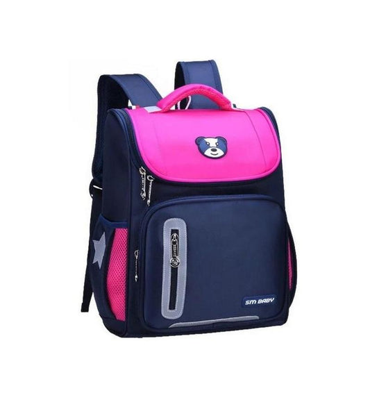 CS Baby Kids School Backpack with Reflectors Pink and Black