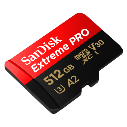 SanDisk Extreme PRO 512GB microSDXC UHS-I Card – A2, V30, U3, 200MB/s Read, 4K UHD   SD Adapter