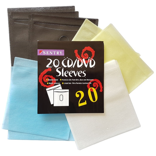 CASE:   20 - CD/DVD SLEEVES