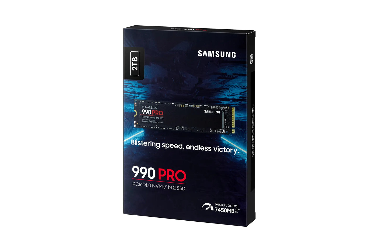 SAMSUNG MZ-V9P2T0BW 990 PRO 2 TB NVMe SSD - Read Speed up to 7450 MB/s; Write Speed to up 6900 MB/s; Random Read up to 1400000 I