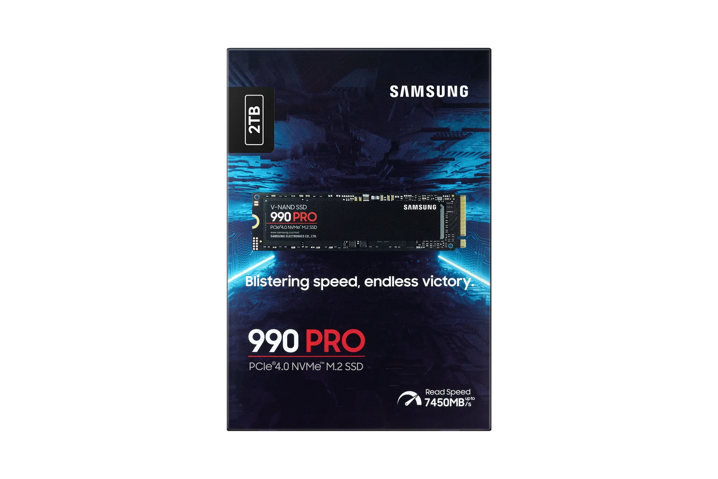 SAMSUNG MZ-V9P2T0BW 990 PRO 2 TB NVMe SSD - Read Speed up to 7450 MB/s; Write Speed to up 6900 MB/s; Random Read up to 1400000 I