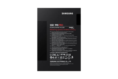 SAMSUNG MZ-V9P1T0BW 990 PRO 1 TB NVMe SSD - Read Speed up to 7450 MB/s; Write Speed to up 6900 MB/s; Random Read up to 1200000 I