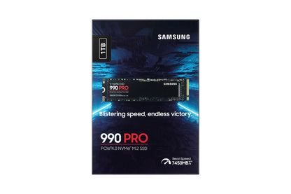 SAMSUNG MZ-V9P1T0BW 990 PRO 1 TB NVMe SSD - Read Speed up to 7450 MB/s; Write Speed to up 6900 MB/s; Random Read up to 1200000 I