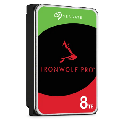 Seagate Ironwolf Pro ST8000NT001 8TB 3.5'' HDD NAS Drives 7200 RPM; SATA 6GB/s Interface; 256MB Cache;550TB/Year; Unlimited Bays