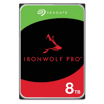 Seagate Ironwolf Pro ST8000NT001 8TB 3.5'' HDD NAS Drives 7200 RPM; SATA 6GB/s Interface; 256MB Cache;550TB/Year; Unlimited Bays