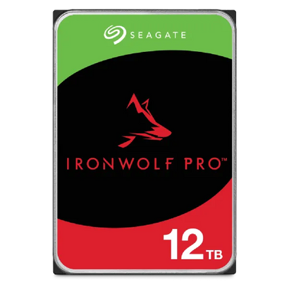 Seagate Ironwolf Pro ST12000NT001 12TB 3.5'' HDD NAS Drives 7200 RPM; SATA 6GB/s Interface; 256MB Cache;550TB/Year; Unlimited Ba