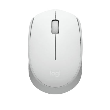 Logitech M171 wireless mouse in off-white, compact design with 2.4 GHz wireless and USB nano receiver (EMEA)
