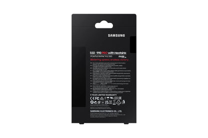 SAMSUNG MZ-V9P2T0CW 990 PRO 2 TB NVMe SSD W/Heatsink - Read Speed up to 7450 MB/s; Write Speed to up 6900 MB/s; Random Read up t