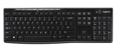 Logitech K270 Wireless Keyboard – Full-Size Layout, Long Battery Life, USB Receiver – 920-003736