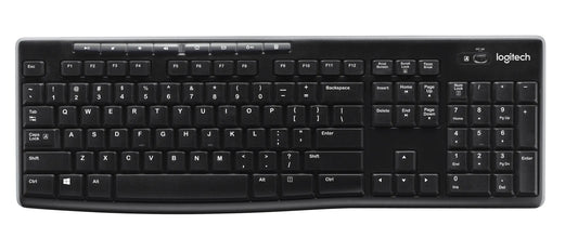 Logitech K270 Wireless Keyboard – Full-Size Layout, Long Battery Life, USB Receiver – 920-003736