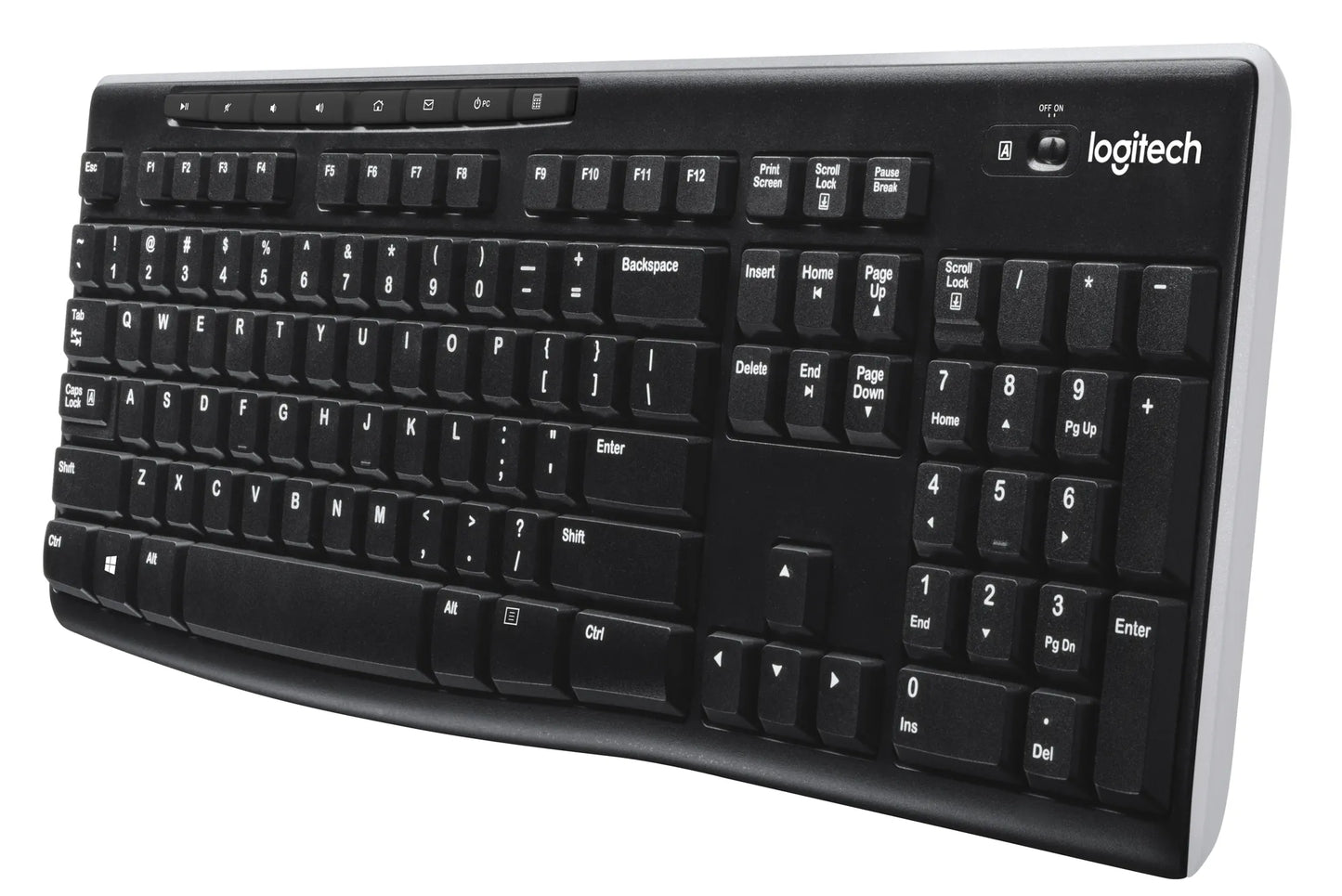Logitech K270 Wireless Keyboard – Full-Size Layout, Long Battery Life, USB Receiver – 920-003736
