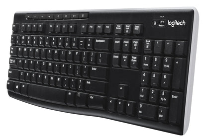 Logitech K270 Wireless Keyboard – Full-Size Layout, Long Battery Life, USB Receiver – 920-003736