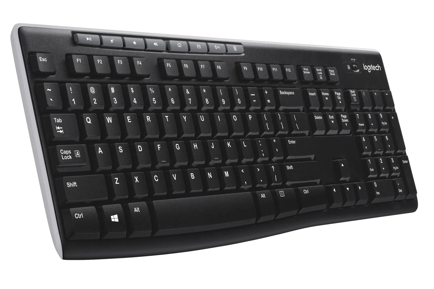 Logitech K270 Wireless Keyboard – Full-Size Layout, Long Battery Life, USB Receiver – 920-003736