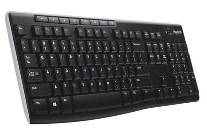 Logitech K270 Wireless Keyboard – Full-Size Layout, Long Battery Life, USB Receiver – 920-003736