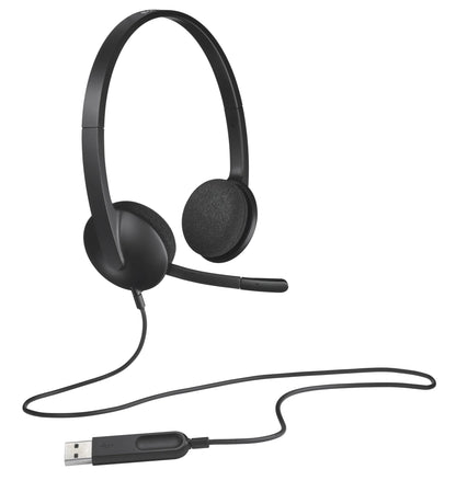 981-000475 - Logitech Headset H340 USB Stereo Internet headset over the head type with adjustable lightweight design