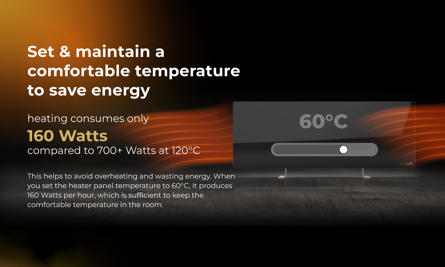 AENO Premium Eco Smart Heater with LED display offers efficient warmth while saving energy for personal spaces.