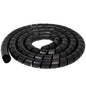 MicroWorld Spiral Wrap Black 1.8m x 20mm – Flexible Cable Sleeve for Neat Wire Management, ensuring organized cables.