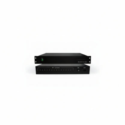 M-LINK 16-channel 20A 12V DC CCTV power supply in rack mountable metal housing.

