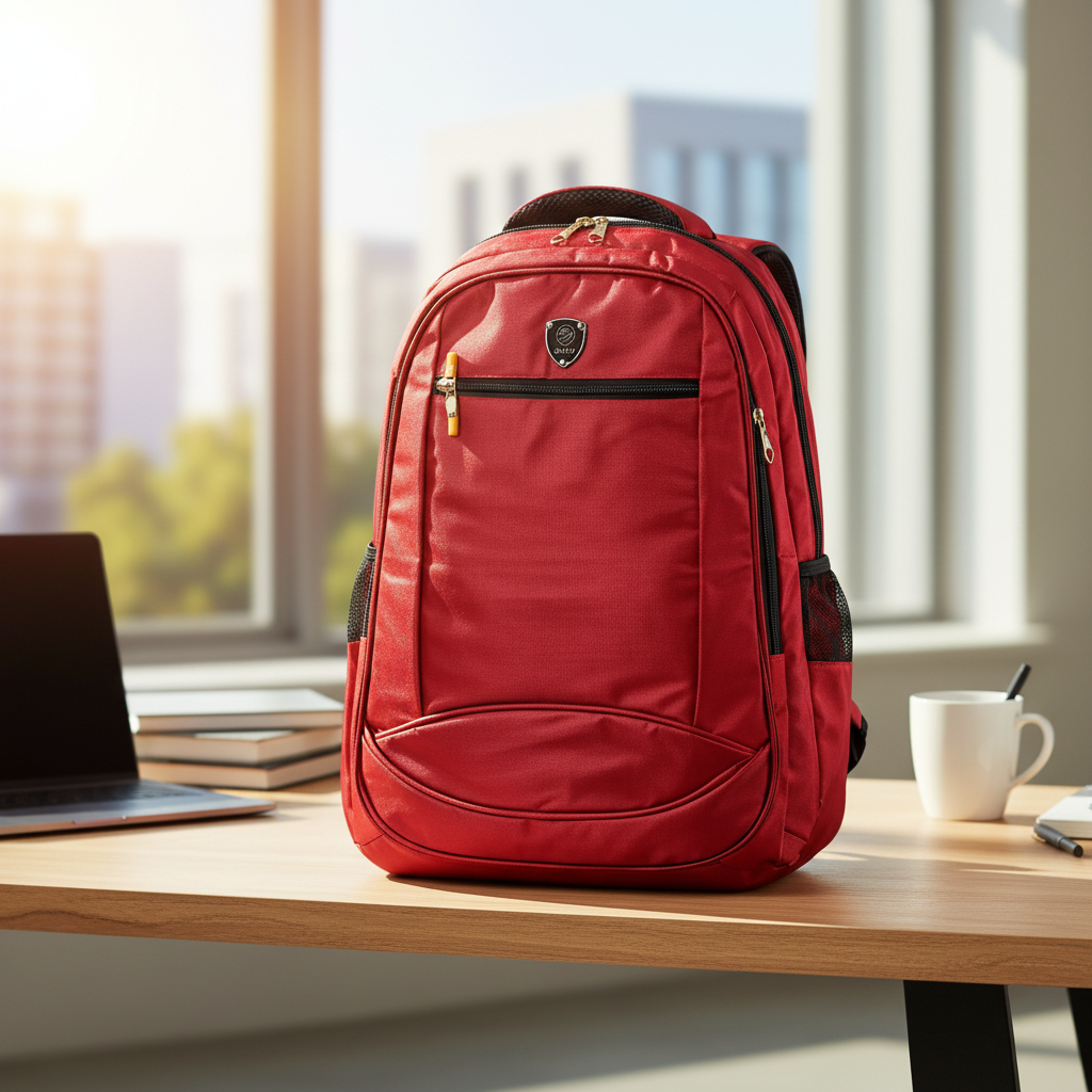 Microworld 1700-R 15.6-Inch Laptop Backpack Red