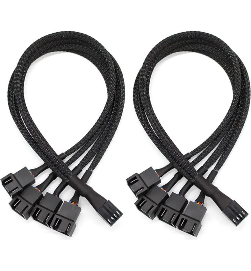 Microworld 1-to-4 PWM 4-Pin Fan Splitter Adapter