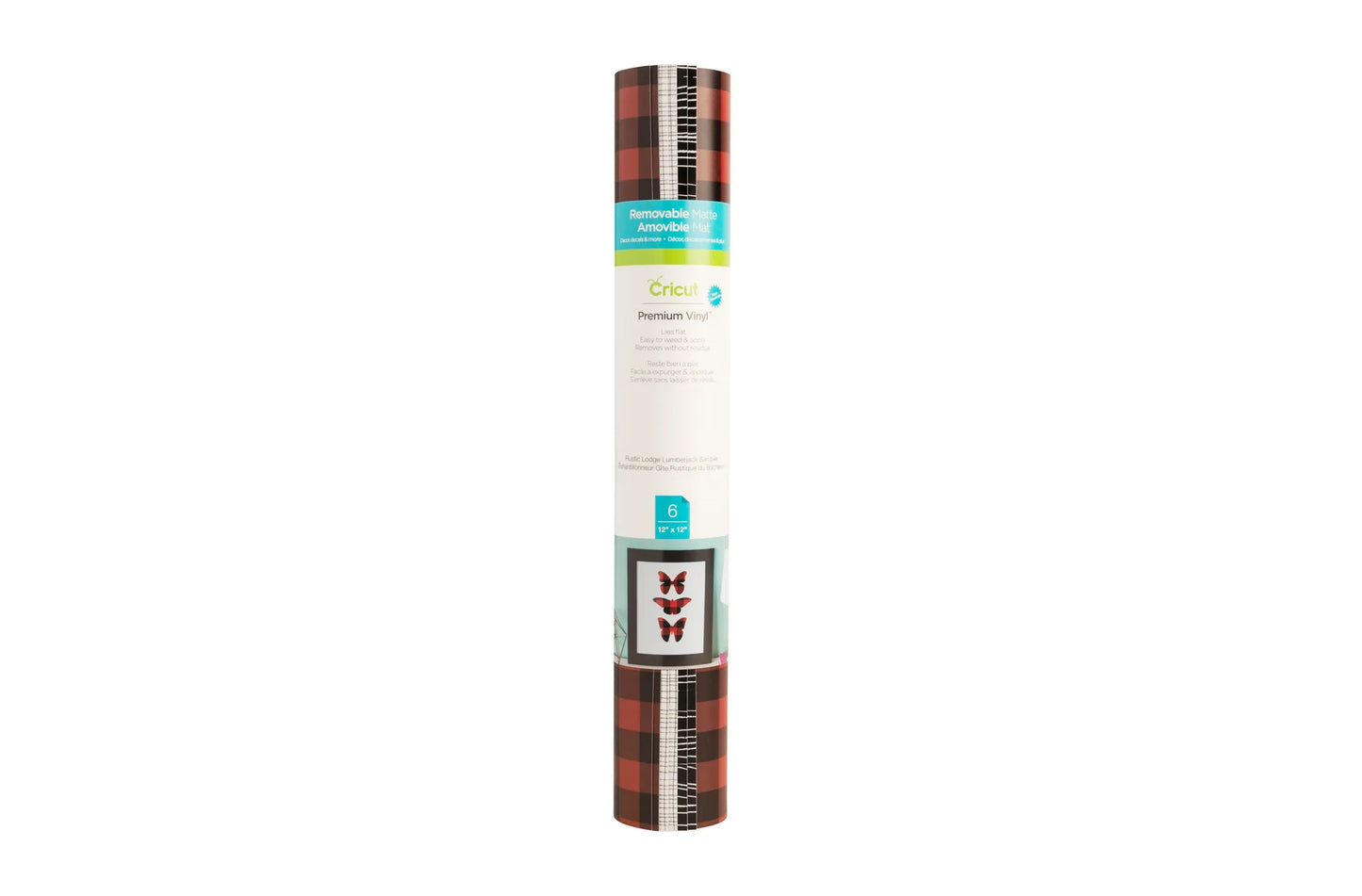 2004612 - Cricut Premium Vinyl Removable 30x30cm 6-Sheet Sampler (Patterned Rustic Lodge Lumberjack)