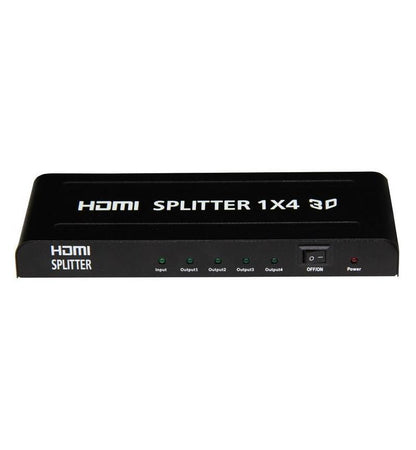 PRE-Loved MicroWorld 1x4 HDMI 4K Splitter – Ultra HD 4K@60Hz Multi-Display Duplicator Box for seamless multi-display setups.