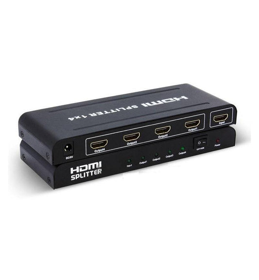 PRE-Loved MicroWorld 1x4 HDMI 4K Splitter – Ultra HD 4K@60Hz Multi-Display Duplicator Box for seamless multi-display setups.