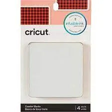 2006581 - Cricut Infusible Ink Aluminium Coasters 4-pack (White; Square) 9.5x9.5cm