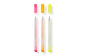 2009963 - Cricut 3 Glitter Gel Pens (0.8 mm) in Neon Pink; Neon Orange; Neon Yellow