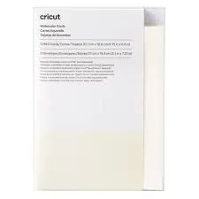 2009985 - Cricut Watercolor Cards White 10pk R40 Cards in Ivory 12.1x16.8cm