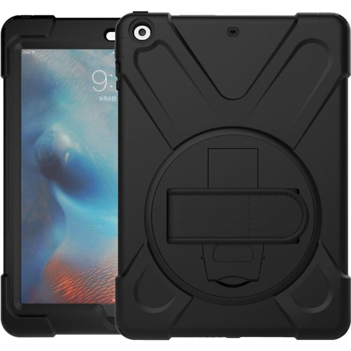 Port Designs Pro Shock 360 Rugged Protective and Rotative Folio for Samsung Galaxy Tab A9+ - Black