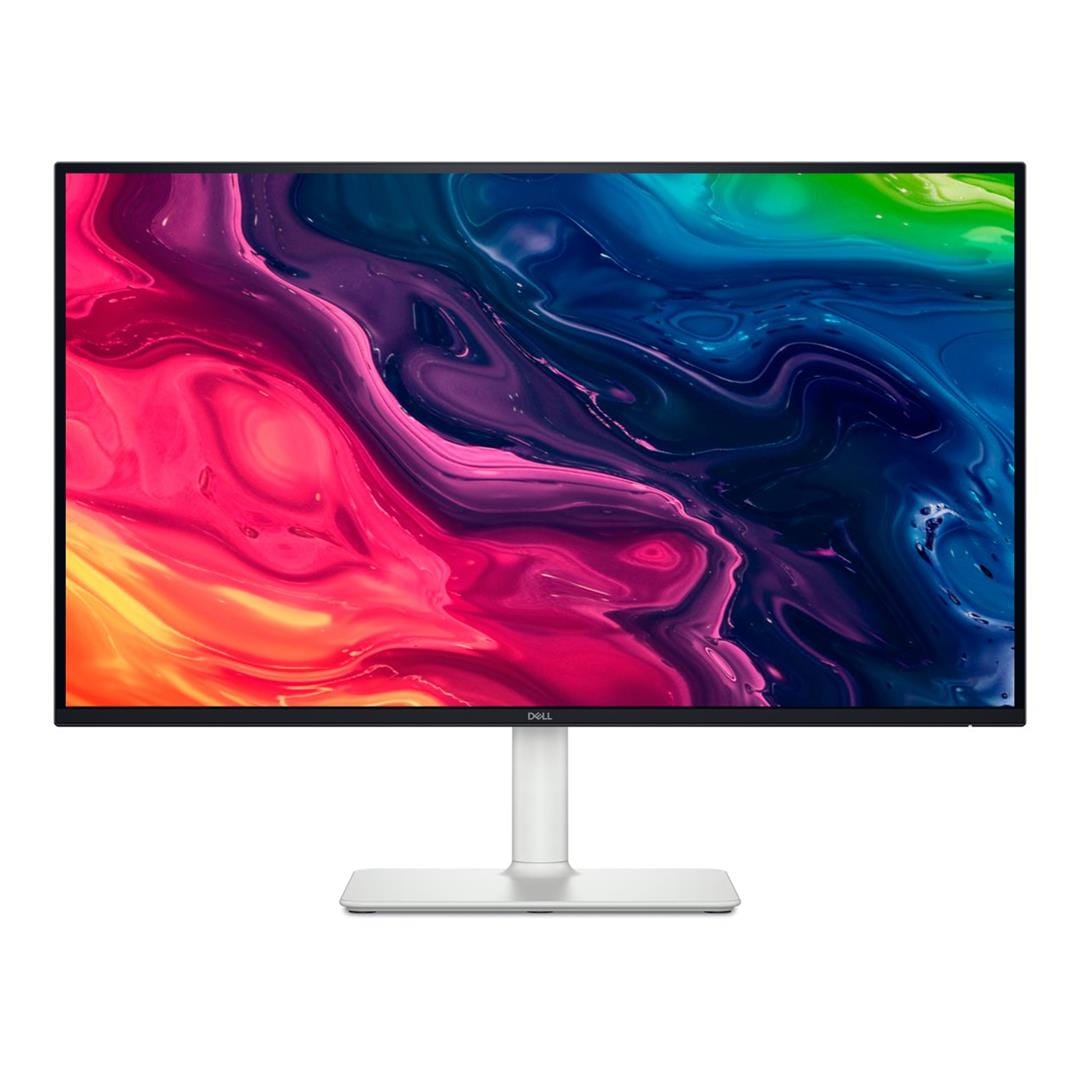 Side view showing adjustable tilt, height, swivel, and pivot of monitor