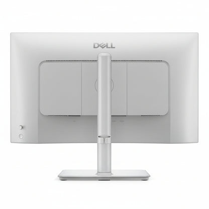 Side profile showing the monitor in a vertical (portrait) pivot orientation.

