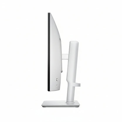 Rear view showing the stand's ergonomic mechanisms and VESA mount points.

