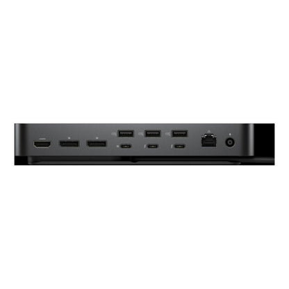 Close-up of the rear ports: Thunderbolt 4, DisplayPort, HDMI, and 2.5GbE.

